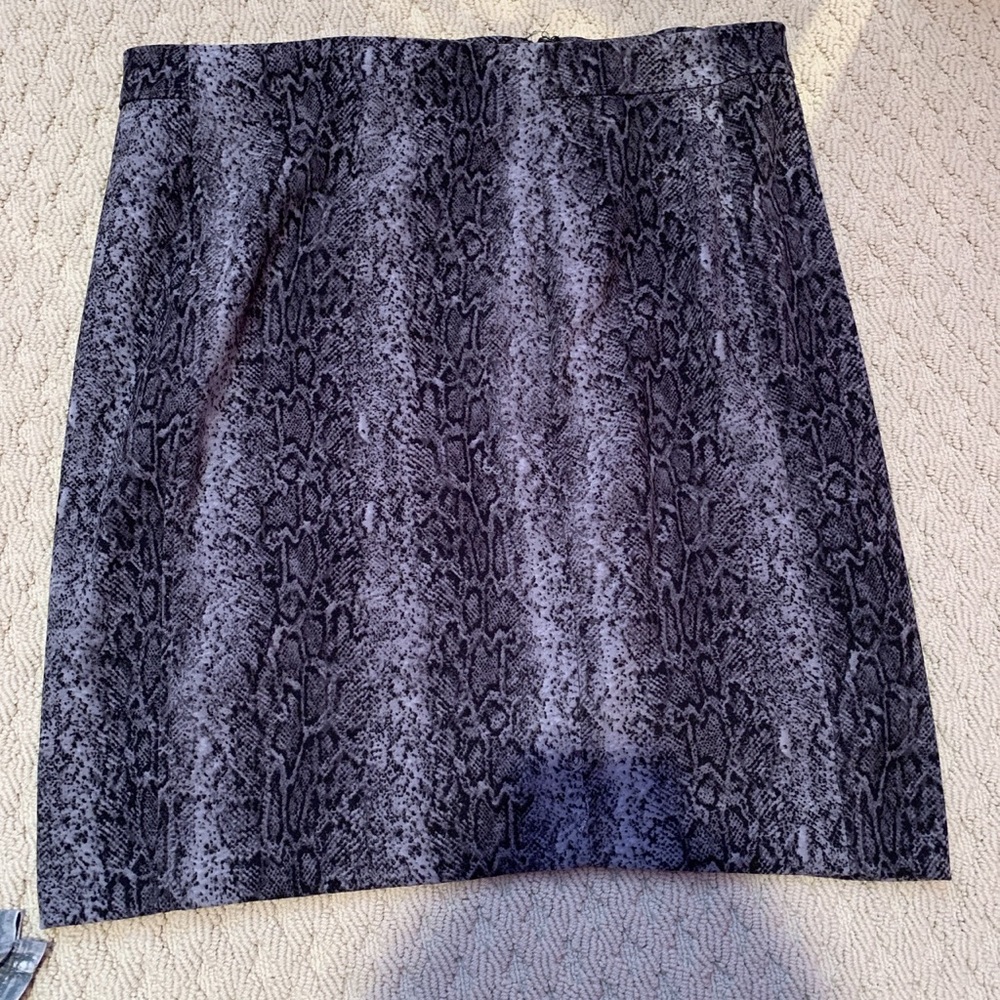 Snakeskin mini skirt